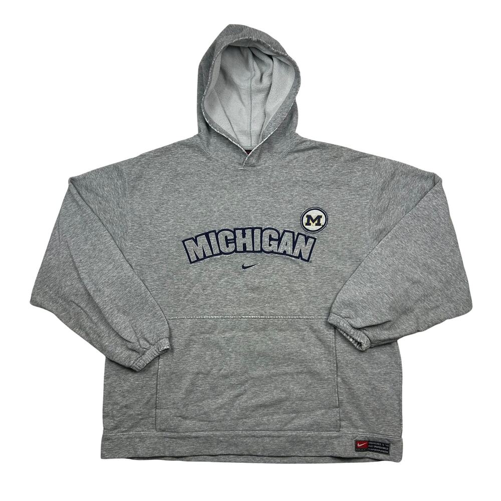 Vintage 90s Nike Team Michigan Wolverines Hoodie Swoosh L